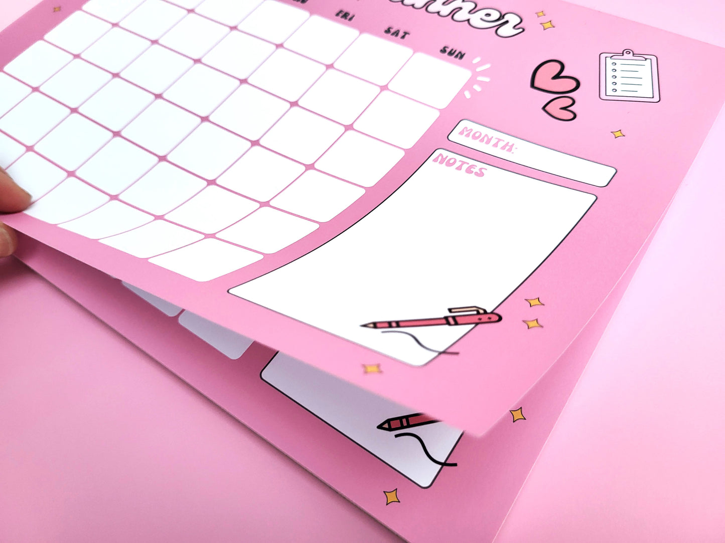 PINK MONTHLY PLANNER