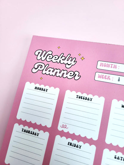 PINK WEEKLY PLANNER