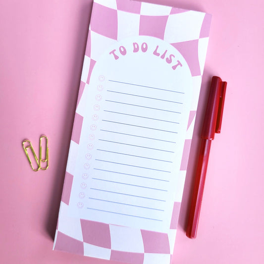 PINK CHECKED TO DO LIST