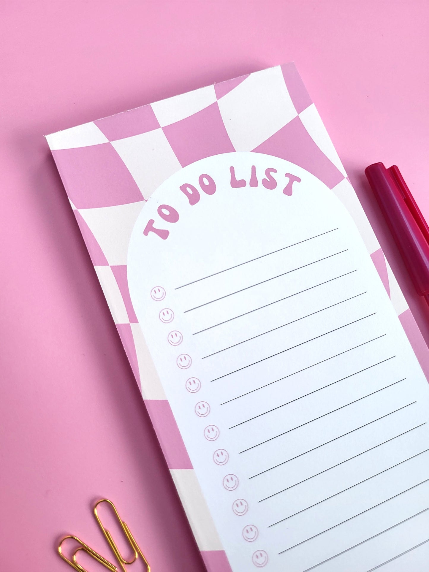 PINK CHECKED TO DO LIST