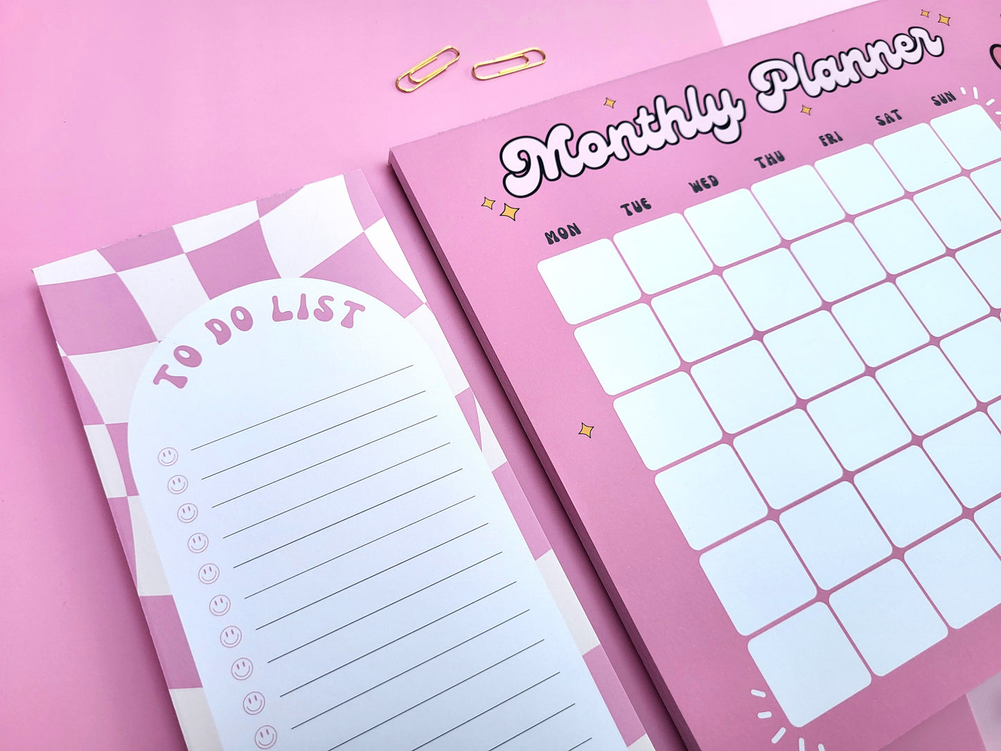 PINK CHECKED TO DO LIST