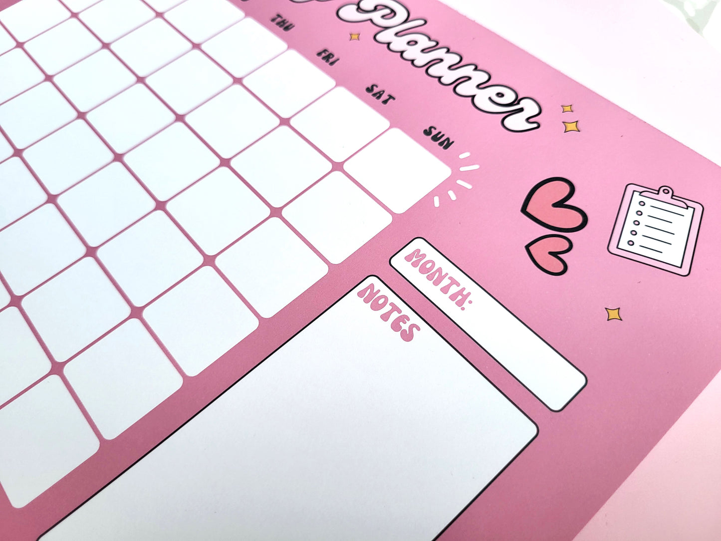 PINK MONTHLY PLANNER