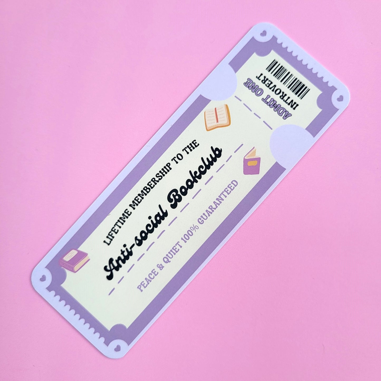 ANTI-SOCIAL BOOKCLUB BOOKMARK