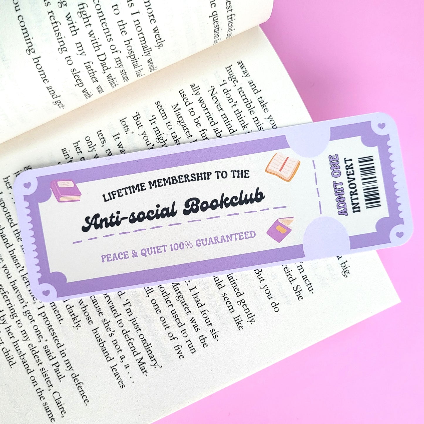 ANTI-SOCIAL BOOKCLUB BOOKMARK