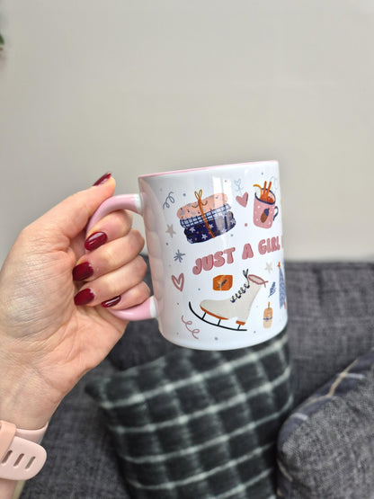 JUST A GIRL WHO LOVES CHRISTMAS MUG