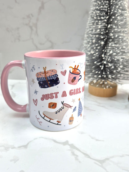 JUST A GIRL WHO LOVES CHRISTMAS MUG