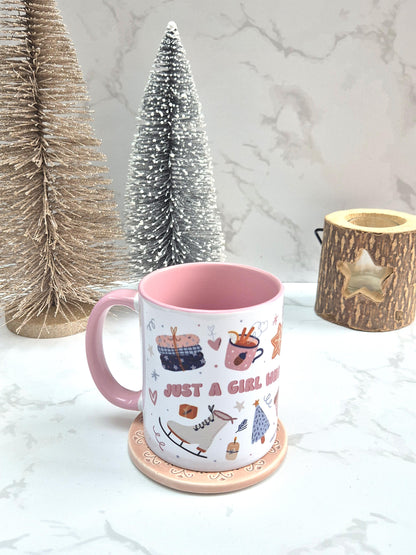 JUST A GIRL WHO LOVES CHRISTMAS MUG